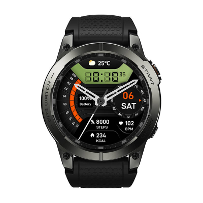 Ora inteligjente Zeblaze Stratos 3 Pro, 1.43" AMOLED, GPS, e zezë