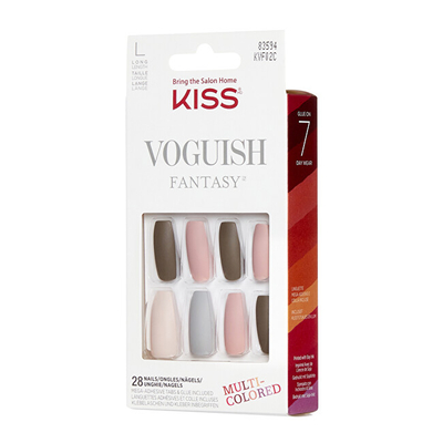 Thonj artificialë KISS Voguish Fantasy Nails Chillout, 28 copë