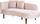 Shezlong velvet Beliani Chaumont majtas, 168x66x75cm, rozë e çelët