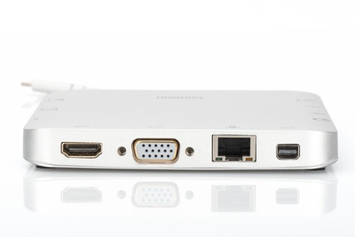 Docking station USB‑C Digitus DA-70863, 4K, 3x USB 3.0, ngjyrë argjendi