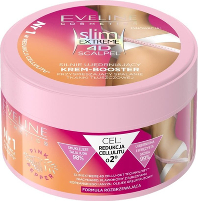 Krem trupi Eveline Slim Extreme 4D Scalpel, për celulit, efekt ngrohës, 200 ml