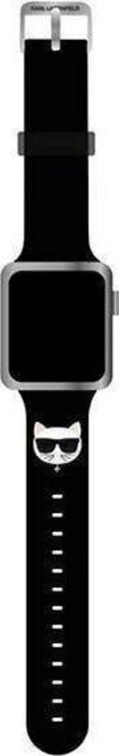 Rrip silikoni për orë të mençur Apple Watch Karl Lagerfeld, 38/40/41, i zi