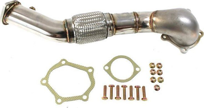 Downpipe shkarkimi TurboWorks Mitsubishi Lancer EVO X, çelik inox, 76mm, ngjyrë argjendtë