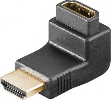Adapter këndor HDMI Goobay Wentronic, HDMI A mashkull në HDMI A femër, i zi