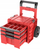 Karrocë veglash Qbrick System PRO Cart 2.0 Plus Drawer 3, 3 sirtarë, me rrota, e kuqe