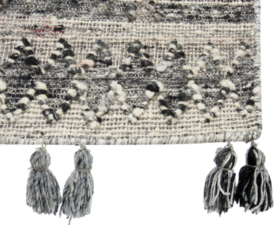 Tapet Beliani ARATASHEN, kilim leshi me pambuk, 80x150 cm, gri