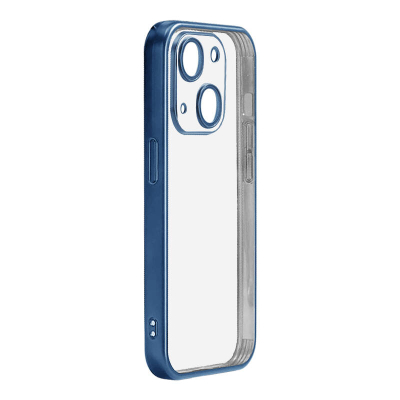 Kotë mbrojtëse Joyroom JR-15Q1 për iPhone 15, transparente, me kornizë, blu e çelët