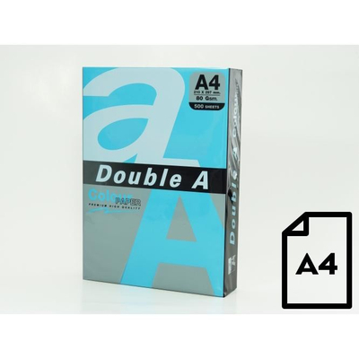 Letër me ngjyrë Double A Deep Blue, A4, 80g, 500 fletë, blu e errët
