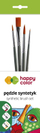 Set furçash sintetike Happy Color Mixed B, 4 copë, për bojë akrilik dhe vaj