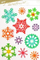 Stickerë dekorativë MFP Christmas Glitter VA024, 20x30cm, me motive festive shumëngjyrëshe