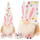 Figurinë dekoruese Pashke Saska Gnome Bunny, 25cm, pranverore, shumëngjyrëshe