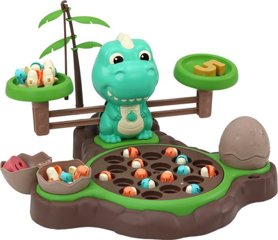 Loja edukative LEAN Toys Dinosaur Fishing & Libra, 2 në 1, numërim dhe peshore balancuese, shumëngjyrëshe