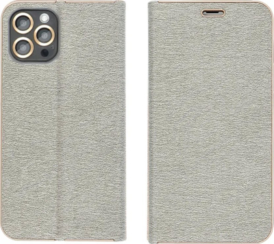 Këllëf libri Vennus Book Futera për Samsung Galaxy A25 5G, lëkurë eko, me magnet, ngjyrë argjendi