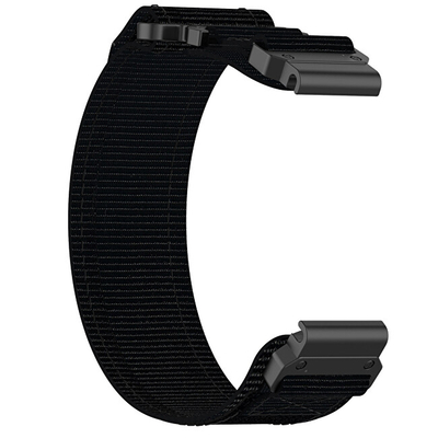Rrip për orë smart 4wrist Velcro strap for Garmin 22 mm, i zi