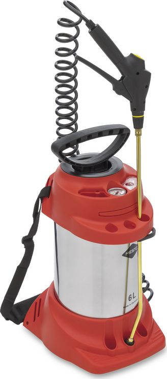 Spërkatës industrial Mesto Inox Plus, 9L, inoks, i kuq