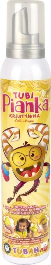 Shkumë banjo për fëmijë TUBAN Tubi Foam Yellow Krysia, 200 ml, e verdhë