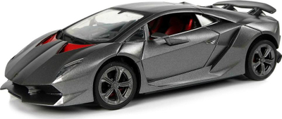 Lodër makinë me telekomandë Auto Sport Lamborghini Import Leantoys, 1:24, 2.4 G, i argjendtë, për fëmijë nga mosha 8 vjeç