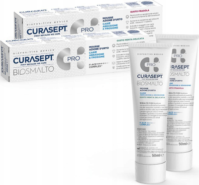 Shkumë dentare Curasept Biosmalto Mousse Mint, 50ml