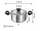 Сет садови BRAVA Cookware Set, 8 парчиња, не'рѓосувачки челик, за индукција