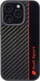 Kapak telefoni Audi Carbon Fiber Sports, për iPhone 16 Pro 6.3", hardcase, i zi i kuq