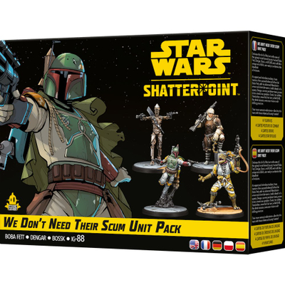 Игра со минијатури Atomic Mass Games Star Wars Shatterpoint We Dont Need Their Scum Squad Pack, проширување, 2 играчи, многубојна