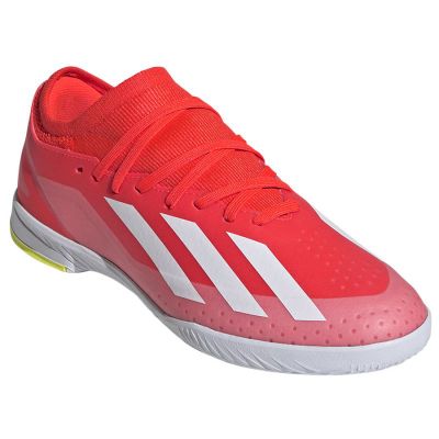 Këpucë futbolli Adidas X Crazyfast League IN Jr, për sallë, për kalama, të kuqe