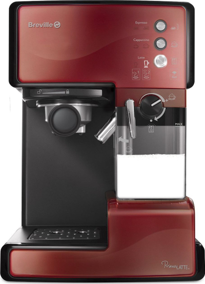Апарати за кафе со притисок Breville Prima Latte BRVCF046X, автоматски систем за пенење, компатибилен со мелеано кафе и под-капсули, сребрен