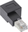Adapter rrjeti InLine Patch Cord, Cat.6A RJ45 mashkull femër, me kënd 90°, i zi