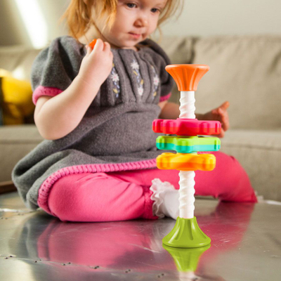 Lodër zhvillimi Fat Brain Toys Mini Spinny, për foshnja, shumëngjyrëshe