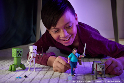Figurë loje Mattel Minecraft Cinematic Figures, e lëvizshme, me aksesor, shumëngjyrshe