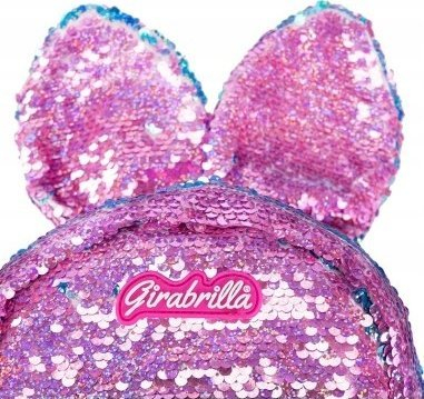 Ранец Girabrilla Bunny, за деца 5+, со светки, виолетов
