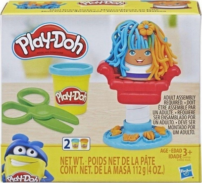 Set plasteline Play Doh Mini Crazy Cuts Barbershop, 2 kanaçe, 112g, për kalamaj 3+