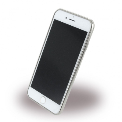 Заштитна маска за телефон Guess Soft Cover Signature Heart, за iPhone 8 7 6s 6, сребрена