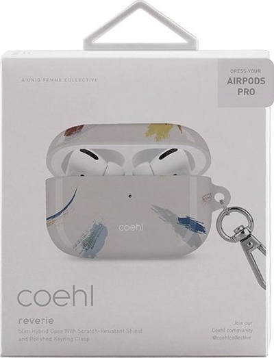 Kuti mbrojtëse Uniq Coehl Reverie për AirPods Pro, silikoni, bezhë
