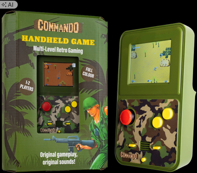 Konzolë portative Capcom Commando Retro Arcade, ekran me ngjyra