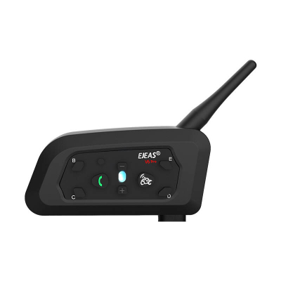 Set interkom motoçiklete EJEAS V6 Pro+, BT 5.1, deri 800 m, IP67, i zi