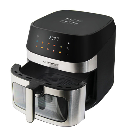 Fritezë ajri Esperanza EKA005, 8L, 1600W, inox e zezë