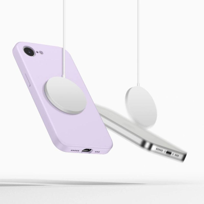 Држач за телефон Tech-Protect Liquid Silicone MagSafe, за iPhone 16E, течен силикон, мави