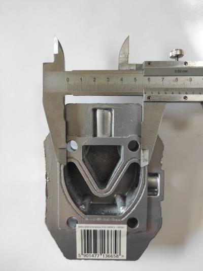 Kokë cilindri për kompresor Geko, për depozitë 24–50L, metal, gri