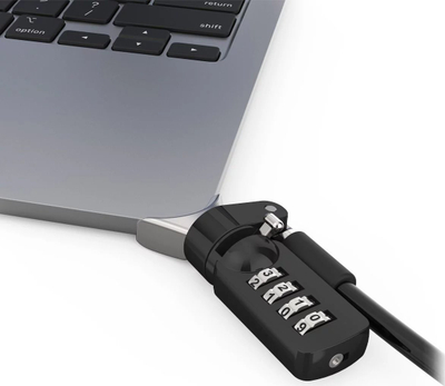 Adaptues sigurie Compulocks Ledge për MacBook Air 13" M2 M3, vend për kabllo sigurie, metalik