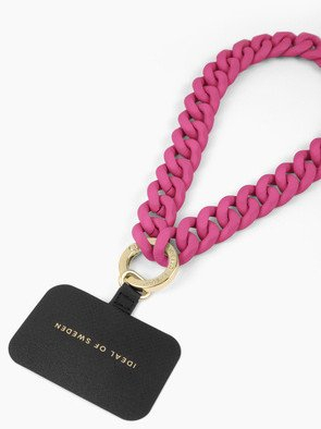 Rrip dore telefoni Ideal of Sweden Chain Wristlet, zinxhir metalik, rozë