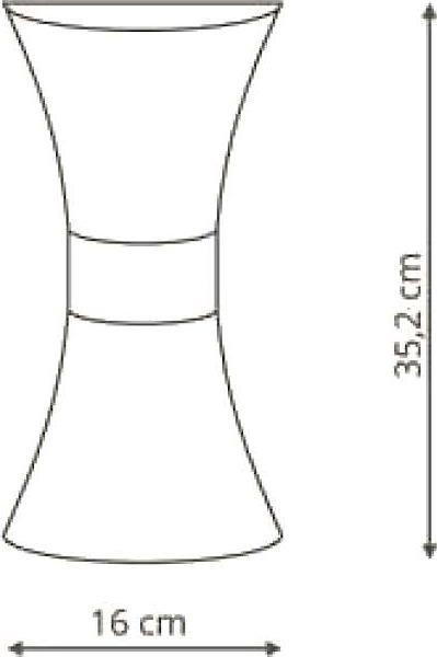 Lampë muri Brolo, IP44, 35cm, e bardhë