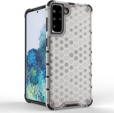 Kapak Honeycomb për Samsung Galaxy S22, TPU hibrid, kundër goditjeve, transparent