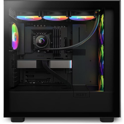Ftohës uji për proçesor NZXT Kraken 360 RGB, radiator 360 mm, ekran LCD 1.54", i zi