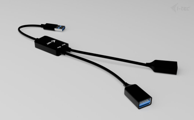 HUB USB I-tec USB-A Cable, 2 porta USB-A