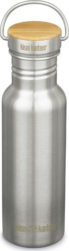 Shishe uji Klean Kanteen Reflect Bamboo Cap, çelik inox, kapak bambuje, argjend