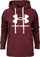 Bluzë me kapuç Under Armour Rival Fleece Logo W, pambuk, me xhep kangur, burgundy
