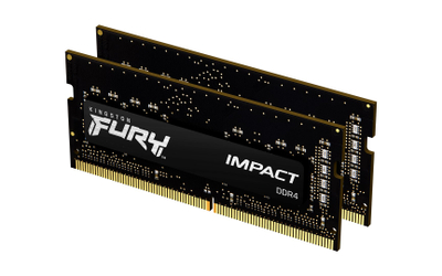RAM Kingston Fury Impact DDR4 SODIMM, 16GB Dual Kit, 3200MHz, црна