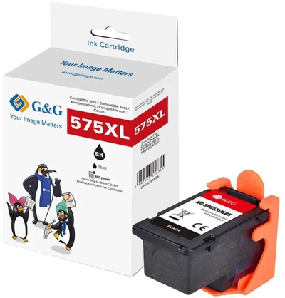 Сет кертриџи во боја G&amp;G PG-575XL, го заменува Canon PG-575XL, цијан магента жолта