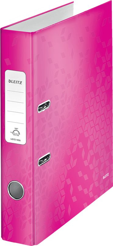 Dosje unazore Leitz Lever Arch File 180° WOW, A4, 50mm, rozë